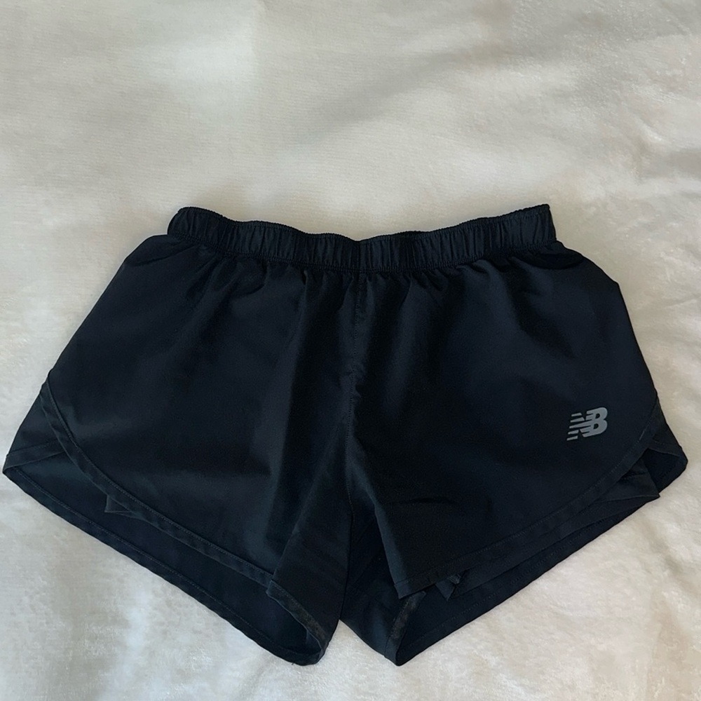 Black New Balance Athletic Shorts With Built In Spandex